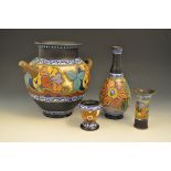 Four items of Gouda pottery, "Zomer" des