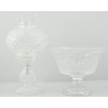 Cut glass pedestal bowl, and five other items of cut glass (6).