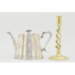 Electroplated tea set and tray, and other metalware, various, (1 box).