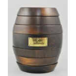 Remy Martin Cognac, turned teak barrel shaped games compendium, etc, (1 box).