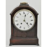 Mahogany cased bracket clock, with a French movement, dial signed Curtis and Holland,