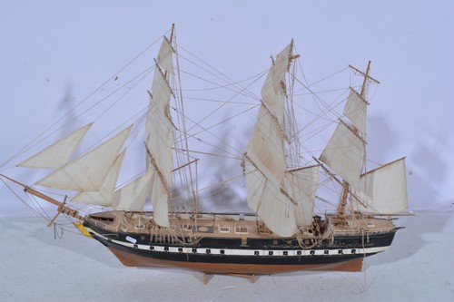 Scale model of a frigate, 66cm and a model of a Schooner (2).