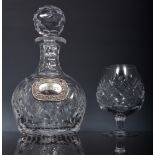 Lead crystal decanters, and table glassware.