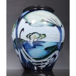 Moorcroft ovoid vase, Knypersley 2003, designed by Emma Bossons, 22cm, boxed.