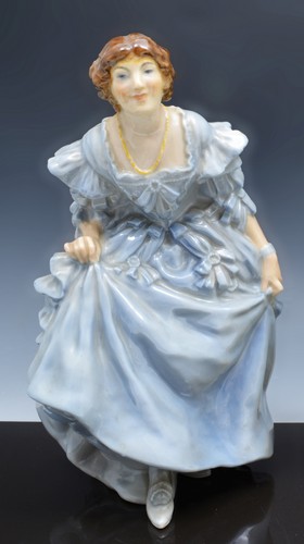 Doulton & Co. figure, The Curtsey, designed by E W Light, HN66, 24cm.