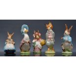 Collection of Beswick Beatrix Potter models, Mr Alderman Ptolemy, Mrs Rabbit and Bunnies, Samuel