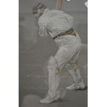 After Chevalier Taylor, Dr W G Grace, colour print, 35cm x 26cm and a Pears print, "The Young