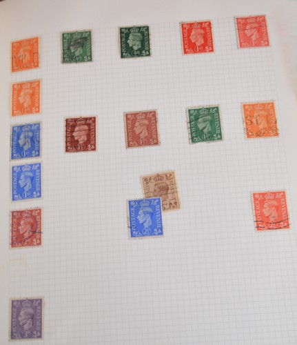 Stamps:  GB and Colonial including Penny Black, album with Royal Wedding stamps and a stock book
