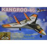 Kangroo-46 semi scale pusher delta, 47" span for 6.5cc engine.