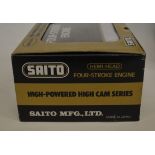 SAITO hemi head 4 stroke engine, FA-65 Golden GK Knight, new in box.