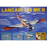 Lancair 360 MKII, 71" span ARTF, semi scale aerobatic plane for 120-140cc.