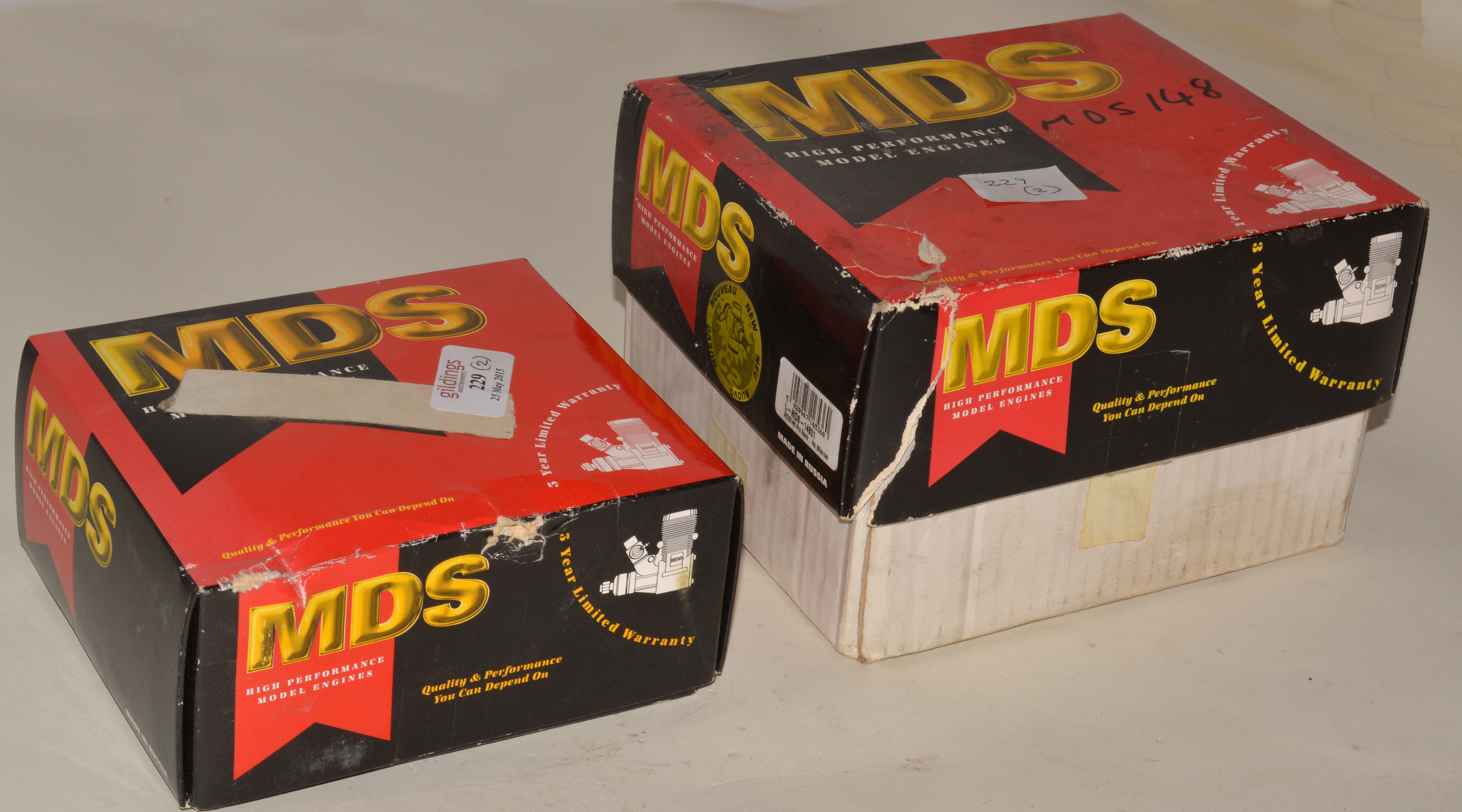 MDS 148 R/C glow in box, used and MDS 068 R/C glow, new in box.