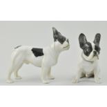 Heu Bach seated Boston Terrier, together with another Heu Bach, standing Boston Terrier (2).