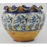 Doulton Lambeth salt glazed stoneware jardiniere,