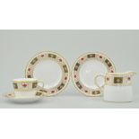 Royal Crown Derby part teaset, Derby Borders pattern, to include nine cups, eight saucers,