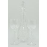 Quantity of glassware and crystal, to include decanters, wine glasses, etc, (1 box).