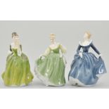 Royal Doulton figures: Fleur, HN2368, Fair Lady, HN2193 and Fragrance, HN2334, (3).