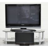 Panasonic wide screen television and a smaller Philips television, (2).
