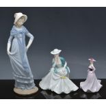 Lladro figure of a Flamenco Dancing Girl, 27cm, two Nao figures, another Spanish figure,