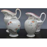 Newhall porcelain milk jug, 1790's, decorated with floral sprigs, No.