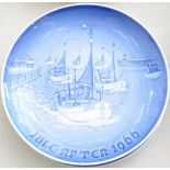 Bing and Grondahl Christmas Plate 1966, and other Copenhagen plates and dishes (7).