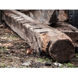 Antique oak beam, approximate length 520cm.