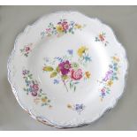 Four Staffordshire dessert plates, mid 19th Century, floral decoration, patten No.