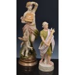 Pair of Royal Dux figures of Ancient Greeks, No.