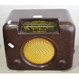 Bush Bakelite cased mains radio, Type DAC90A, width 31cms.