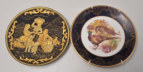 Copeland Spode earthenware plates, Royal Doulton Seriesware plate, Staffordshire printware plate,