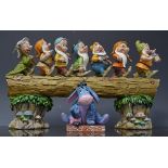 Walt Disney Show Case collection group - "Homeward Bound", with seven dwarfs, 34cms,