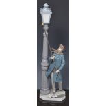 Lladro figure - "Lamp Lighter", 48cms, boxed.