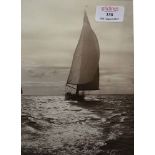 Three photograph prints of yachts, inscribed Beken & Son, Cowes, and five various prints, (8).