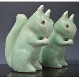 Pair of Sylvac style pottery models of squirrels, No. 209, 17cms.