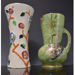 Royal Bradwell Art Pottery jug, opalescent glaze, 22cms and a collection Art Pottery jugs, (16).