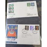 Stamps:  Two albums of first day covers, mostly 1960's, including regional definitives.