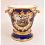 A Chamberlains Worcester vase on stand, tapering form,