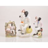 A Staffordshire pottery group of Uncle Tom and Eva, attributed to Thomas Parr, 1850's,