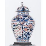 An Imari covered vase, probably 18th Century, shouldered form,