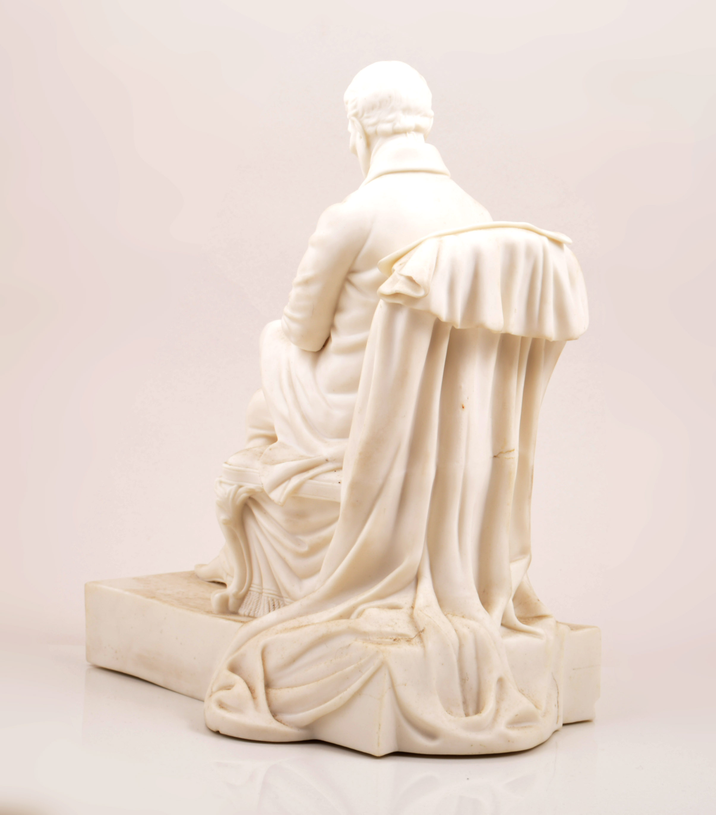 A Parian memorial figure, Duke of Wellington, after George Abbott, Samuel Alcock & Co. - Image 2 of 2