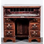 A George III mahogany secretaire dressing table,