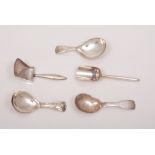 A George III silver shovel shape caddy spoon, by William Pugh, Birmingham 1810,