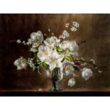 Cecil Kennedy,
Spring flowers in a vase,
signed,
oil on canvas,
36 x 46cm.