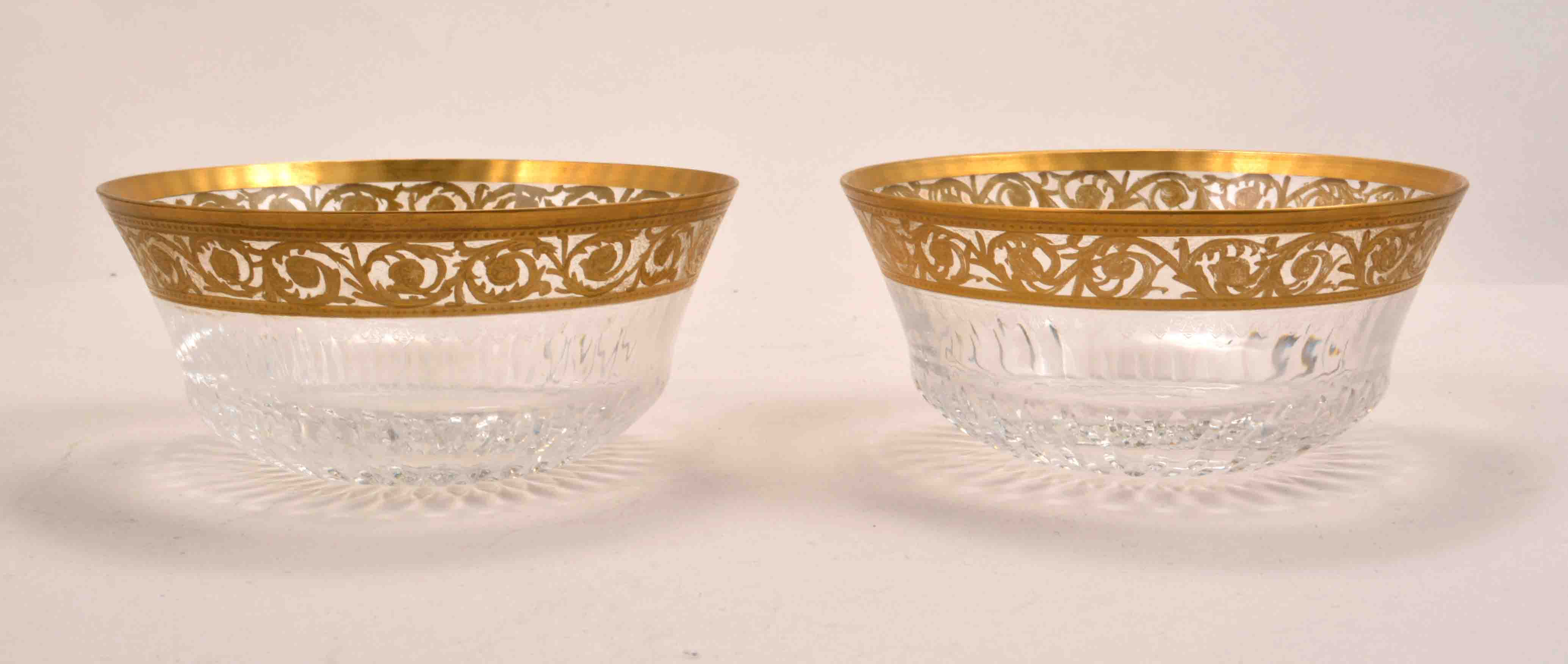 A set of twelve French crystal finger bowls, St Louis,