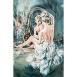 Gordon King
Reflected Beauty,
signed,
oil on canvas,
77cm x 51cm.