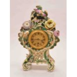 Vulliamy, London, 1153
Rockingham style porcelain mantel clock,