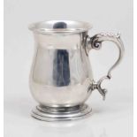 A George II style silver mug, by C J Vander, London 1966, baluster shape,