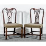 A set of eight George III style mahogany dining chairs, early 19th Century,