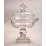 A cut glass commemorative covered bowl, THE CORONATION OF EDWARD VIII KING EMPEROR MAY 12th 1937,