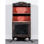 A Regency painted "waterfall" bookcase chiffonier,